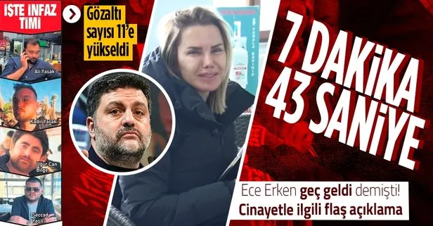 Ece Erken’in eşi Şafak Mahmutyazıcıoğlu cinayetinde ambulans olay yerine 7 dakika 43 saniyede ulaştı! Gözaltı sayısı yükseldi