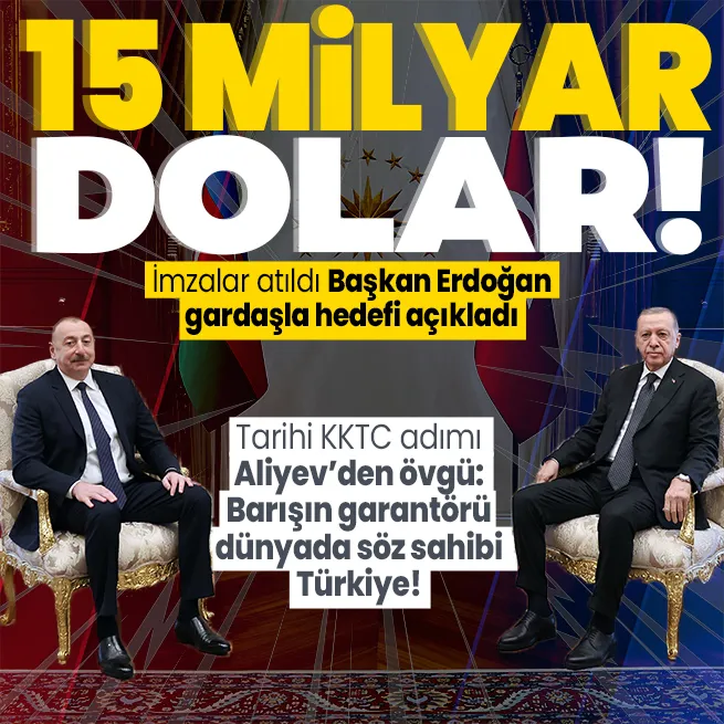 Başkan Erdoğan ve İlham Aliyev bir araya geldi! Türkiye ile Azerbaycan arasında 3 anlaşma imzalandı