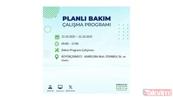 İstanbul elektrik kesintisi: 23 ilçe için saat verildi! BEDAŞ duyurdu - 23
