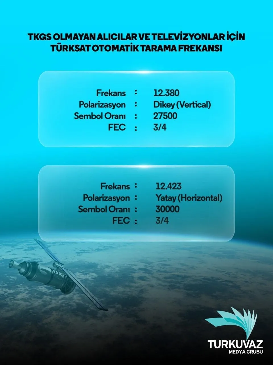 turksat-3a-emekliye-ayriliyor-atv-a-haberin-yeni-frekanslari-1786456472299.jpg TKGS özelliği olmayan cihazlar için ise 12.380 ve 12.423 frekansları üzerinden otomatik tarama yapılabilecek.