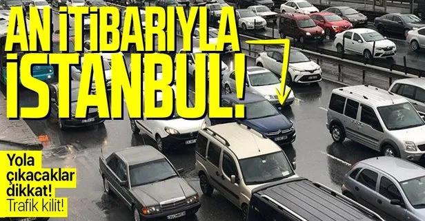 İstanbul'da trafik kilit! Yoğunluk yüzde 70'lere çıktı!