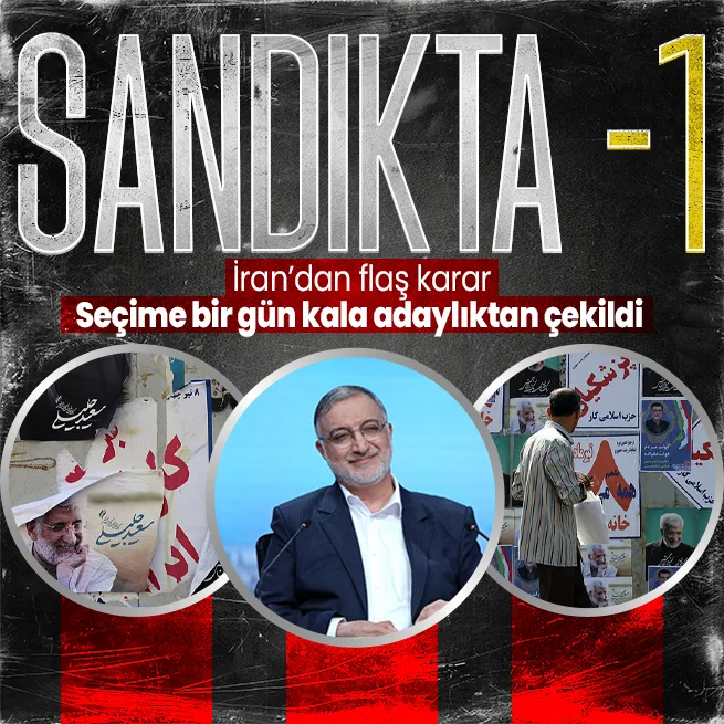 İran’da seçime bir gün kala flaş değişiklik! Cumhurbaşkanı adayı Zakani yarıştan çekildi