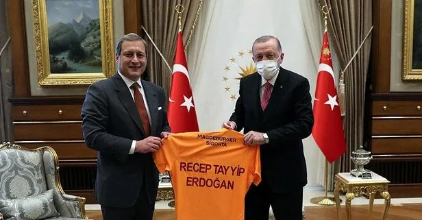 Başkan Erdoğan, Galatasaray Spor Kulübü Başkanı Burak Elmas’ı kabul etti