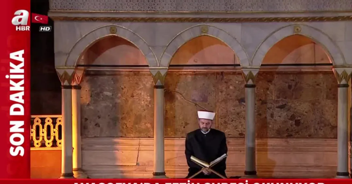 Ayasofya'da Fetih Suresi okundu! İşte o tarihi anlar...