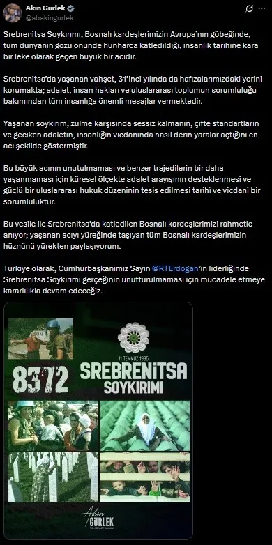 Srebrenitsa’da dinmeyen acı: Başkan Erdoğan’dan “Srebrenitsa’yı asla unutmayacağız” mesajı-10