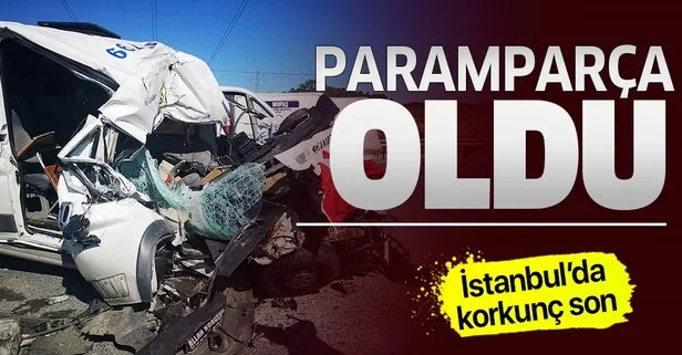 İstanbul’da inanılmaz kaza! Araçlar paramparça oldu