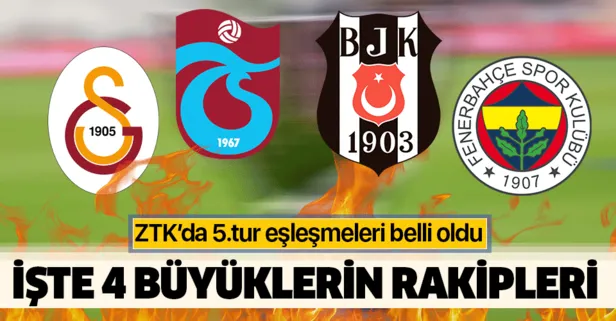 Son dakika: Ziraat Türkiye Kupası 5. tur kura çekimi sonuçları | ZTK 5. tur eşleşmeleri