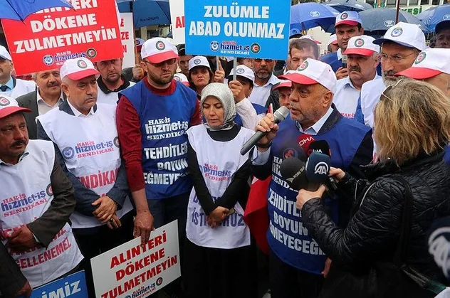 Hak-İş'ten CHP'li belediyelerdeki işçi kıyımına karşı yürüyüş