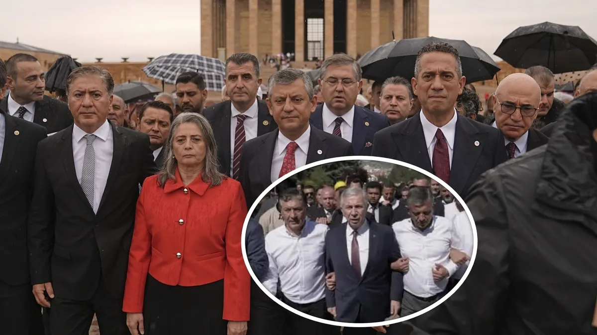 Özgür Özel Anıtkabir'e Mansur Yavaş'sız yürüdü