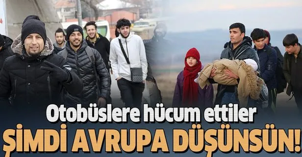 Mülteciler otobüslerle sınırlara ilerliyor!