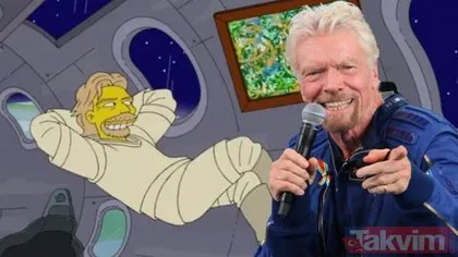 The Simpsons kehanetleri yine mi tuttu bu kadarına pes! Richard Branson’ın uzay uçuşu 7 yıl önce böyle yayınlanmış