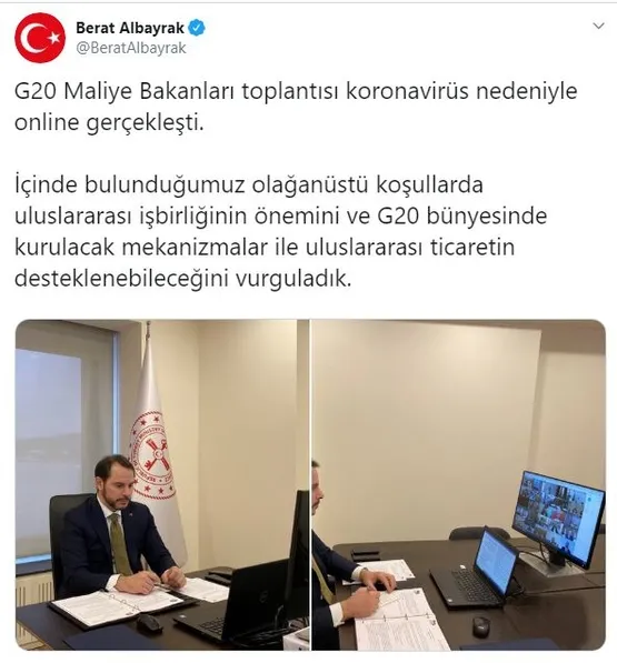 bakan-albayrak-twitterdan-duyurdu-g20-maliye-bakanlari-toplantisi-koronavirus-nedeniyle-online-gerceklesti-1584978920336.jpg Bakan Albayrak Twitter'dan duyurdu: G20 Maliye Bakanları toplantısı koronavirüs nedeniyle online gerçekleşti-1