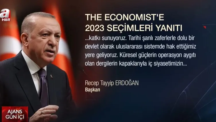 Başkan Erdoğan'dan The Economist'e sert tepki!