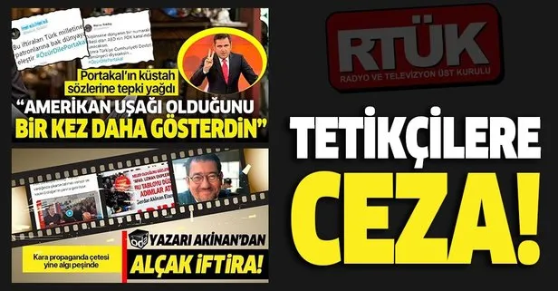 RTÜK’ten Fatih Portakal ve Serdar Akinan’ın sözleri nedeniyle FOX ve KRT’ye ceza