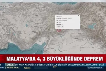 Malatya'da 4,3 büyüklüğünde deprem