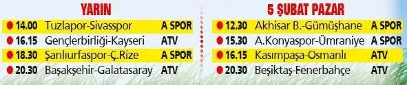 Besiktas Fenerbahce Atv De Takvim