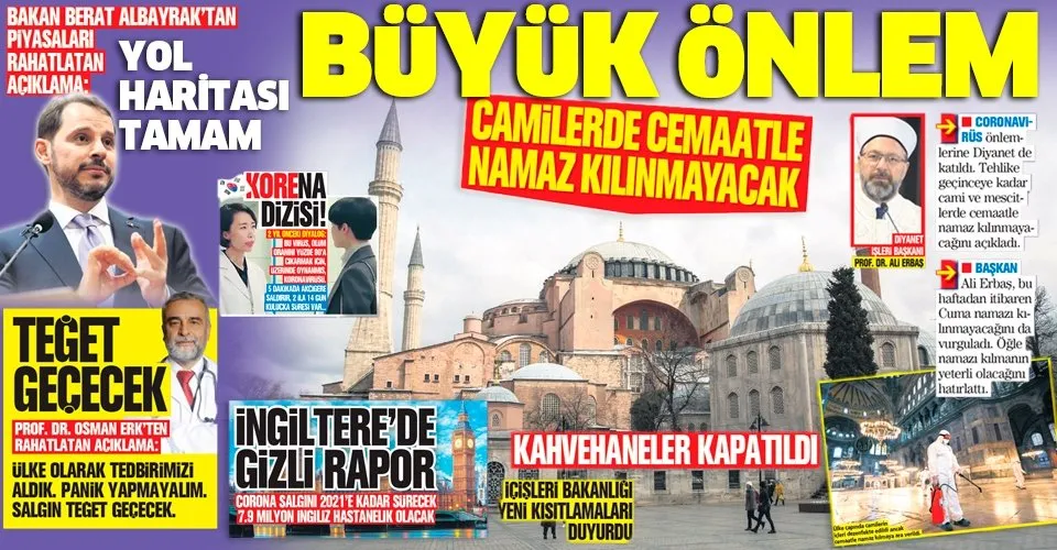 Coronavirüs önlemlerine Diyanet de katıldı! Camilerde cemaatle namaz kılınmayacak