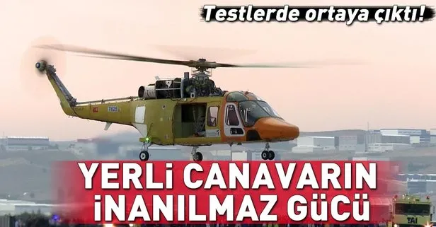 Yerli helikopter T625’in motorunun gücü test edildi