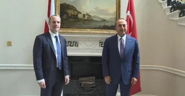 Dışişleri Bakanı Mevlüt Çavuşoğlu mevkiidaşı İngiltere Dışişleri Bakanı Dominic Raab ile görüştü