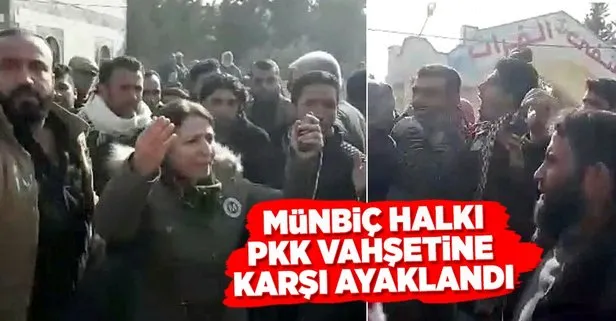 Münbiç halkı PYD/PKK’nın vahşetine karşı ayaklandı
