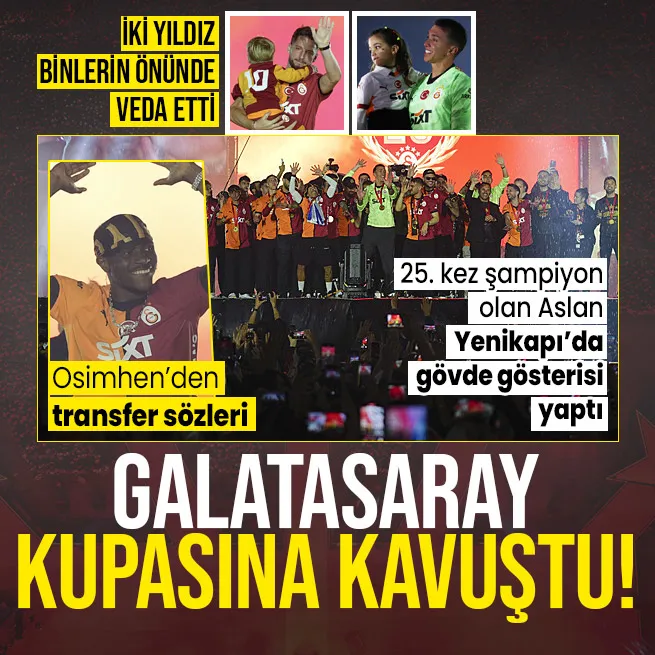 Galatasaray 5. yıldızını kutladı: Yer gök sarı kırmızıya boyandı! Veda ve gözyaşı