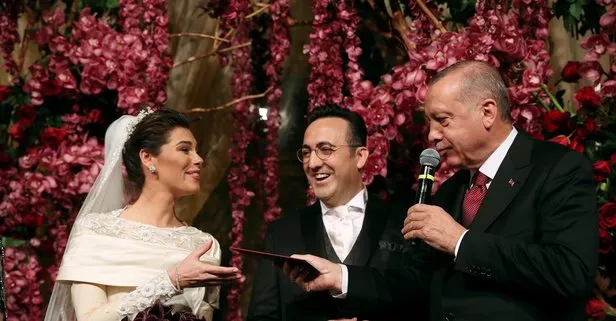 Başkan Erdoğan nikah şahidi oldu THY Yönetim Kurulu Başkanı İlker Aycı, Tuğçe Saatman ile evlendi
