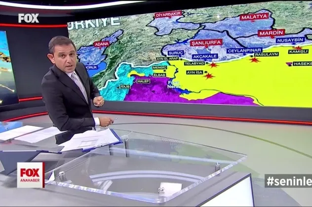 FOX TV'de tarihi hata! Harekat alanını göstereyim derken...