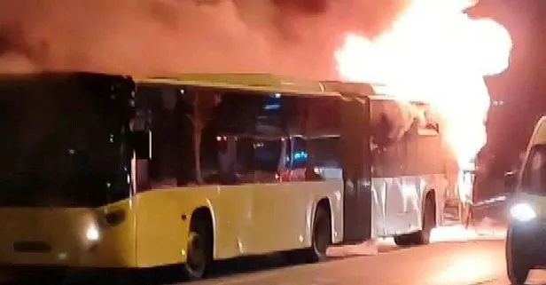 İstanbullunun canı tehlikede! Başakşehir’de İETT otobüsü alev alev yandı | Yolcular canını zor kurtardı