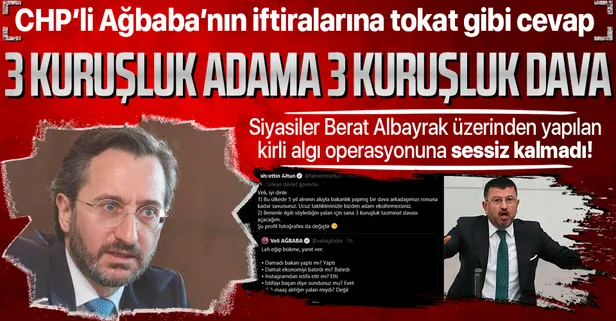 SON DAKİKA: İletişim Başkanı Altun'dan CHP'li Ağbaba'nın yalan ve iftiralarına 3 kuruşluk dava!