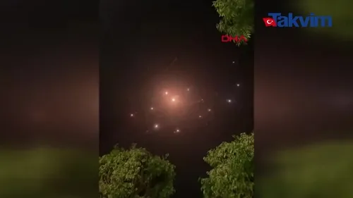 Hamas İsrail’e 130 roket attı! İşte o anlar…