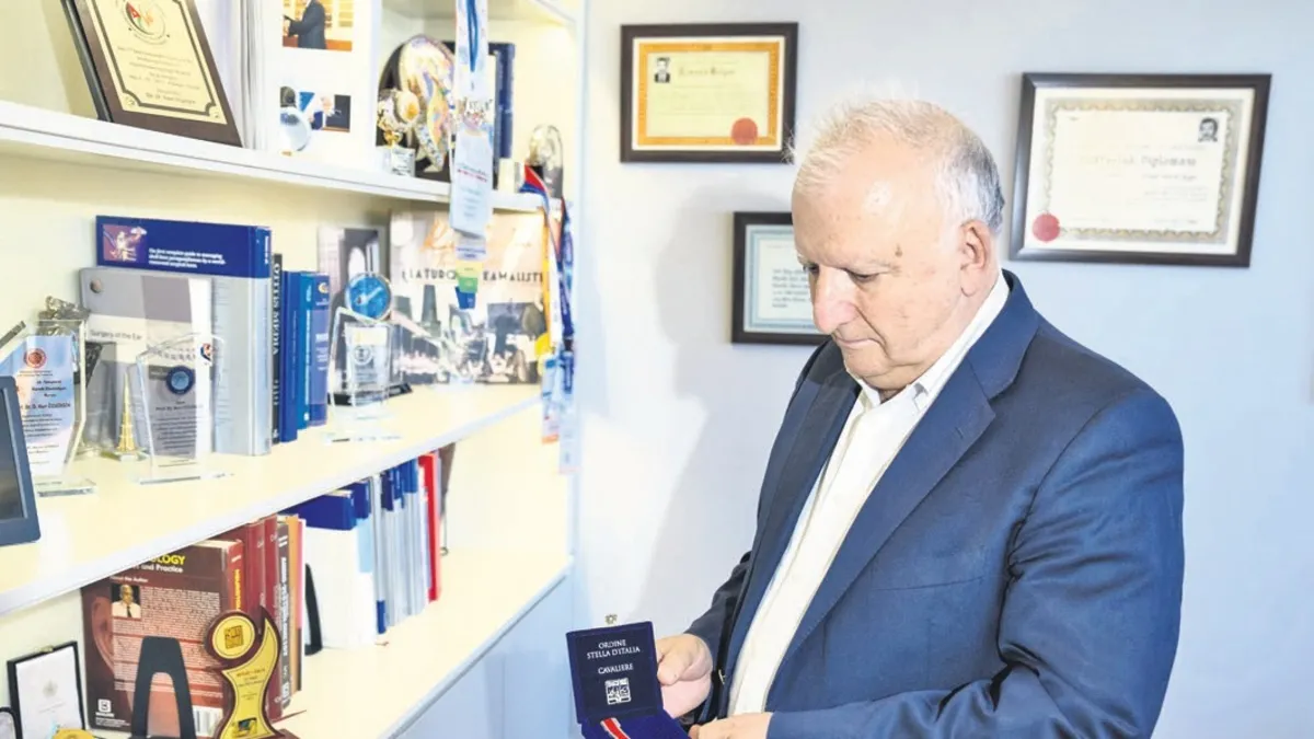 Uluslararası çalışmaları onu şövalye yaptı