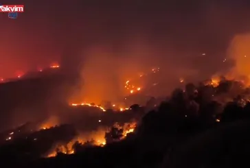 Ödemiş yangını kamerada