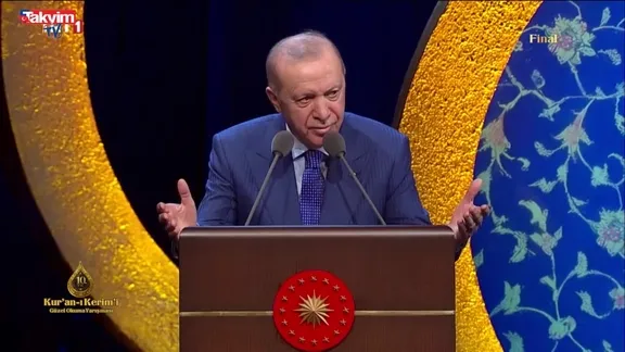 ''Kur'an-ı Kerim'i Güzel Okuma Yarışması'' ödül töreninde Başkan Erdoğan'dan Gazze mesajı