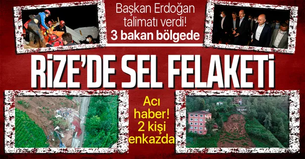 Rize'de 3 kişi selde kayboldu!