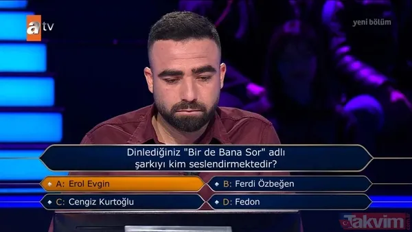 Kenan İmirzalıoğlu'nun sunduğu Kim Milyoner Olmak İster'de geceye damga vuran yarışmacı! Soruyu bilemeyince çekip gitti - 39