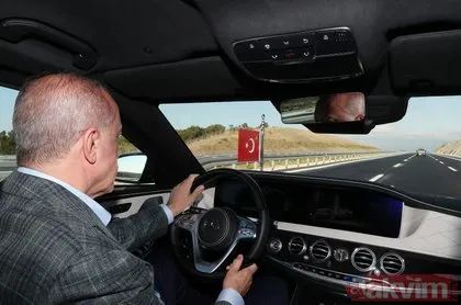 Başkan Erdoğan İstanbul-İzmir Otoyolu’nda ilk sürüşü gerçekleştirdi