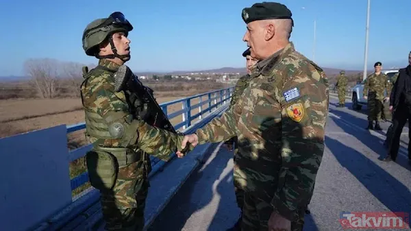 Yunanistan Genelkurmay Başkanı Konstantinos Floros'tan Türkiye sınırında tahrik! Bu kez de Meriç Nehri üzerinden poz verdi - 3