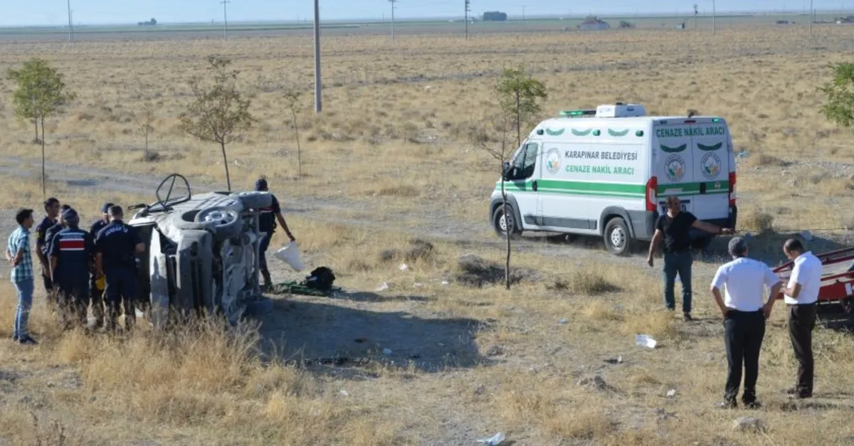 Konya'da düğün dönüşü kaza: 2 ölü, 3 yaralı