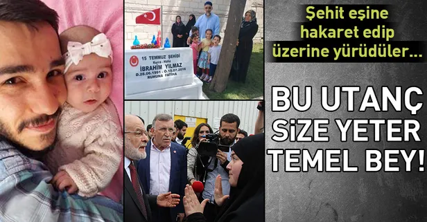 Saadet Partisi Genel Başkanı Temel Karamollaoğlu'dan 15 Temmuz Şehidinin Eşine büyük terbiyesizlik