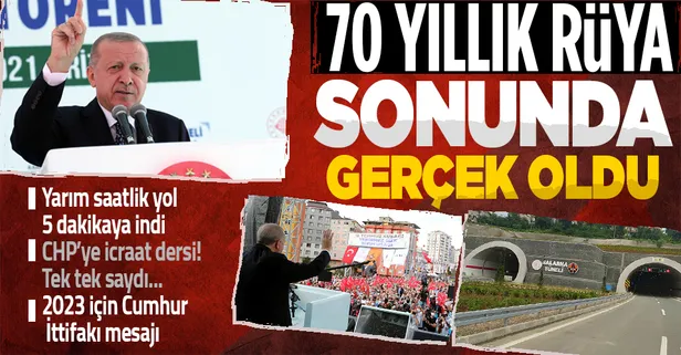 Yapımında yüzde 100 yerli ve milli kaynaklar kullanıldı! Salarha Tüneli Başkan Erdoğan'ın katılımıyla hizmete açıldı
