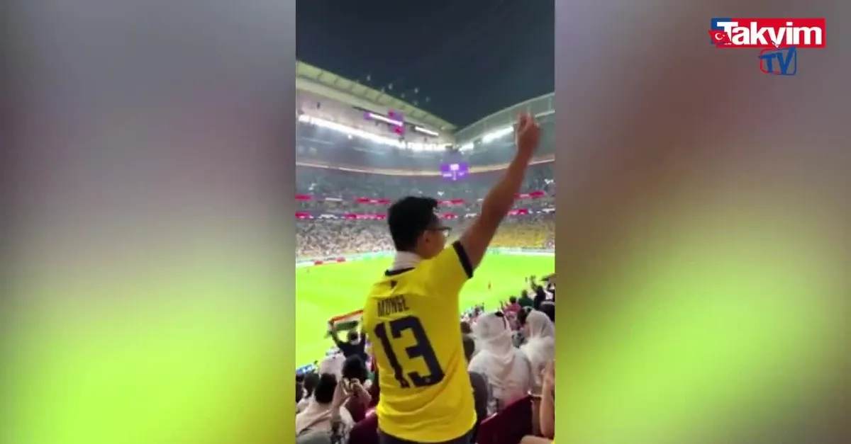 Katar - Ekvador maçında taraftarlar arasında gerginlik! Sonu bakın nasıl bitti