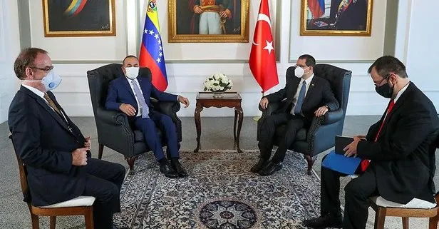 Bakan Çavuşoğlu'ndan Venezuela'da krtik ziyaret