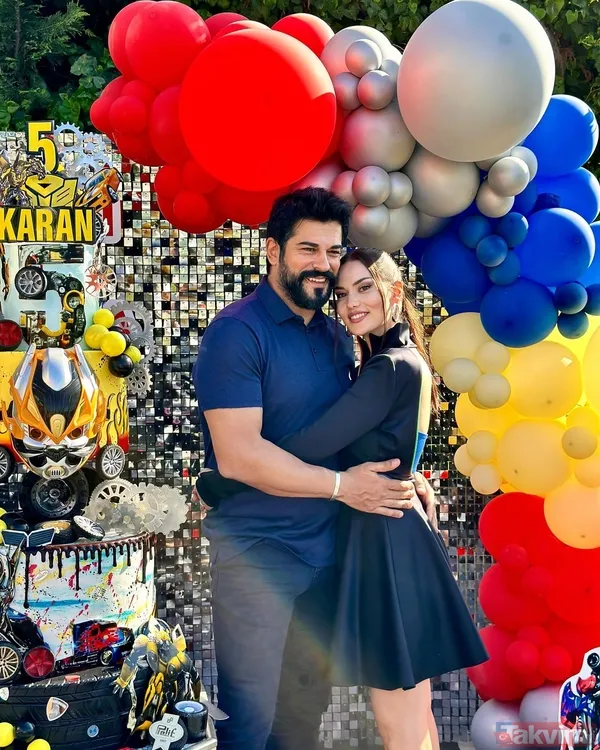 Burak Özçivit ve Fahriye Evcen’in ilk göz ağrısı Karan 5 yaşına bastı! Eğlenceli partiden görüntüler sosyal medyayı salladı - 5