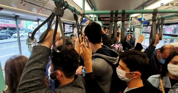 Bağcılar-Kabataş tramvayında tıka basa yolculuk! Sosyal mesafe hiçe sayıldı