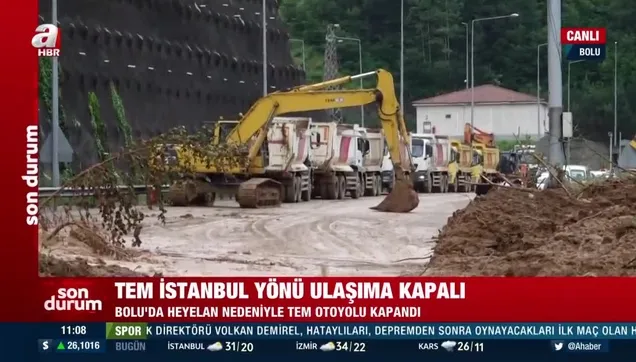 Bolu Dağı’nda heyelan! İşte son durum