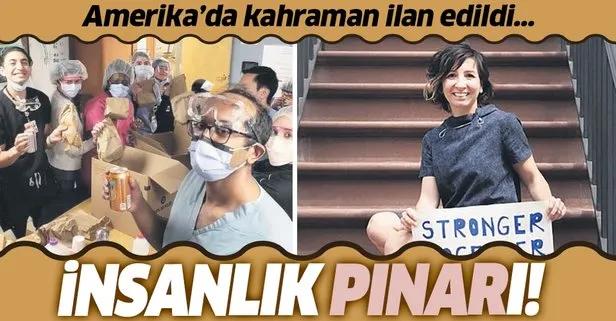 ABD’de Türk vatandaşı Pınar Gnepp, New Yorkta’ki sağlık çalışanlarına ücretsiz yemek göndererek gönülleri fethetti