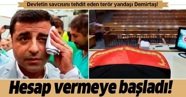SON DAKİKA: Başsavcıyı tehdit eden terör destekçisi HDP’li Demirtaş’ın yargılanmasına başlandı