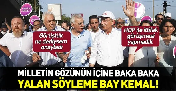 HDP ile ittifak yapan Kılıçdaroğlu, milletin gözünün içine baka baka yalan söylüyor