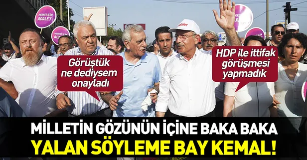 HDP ile ittifak yapan Kılıçdaroğlu, milletin gözünün içine baka baka yalan söylüyor