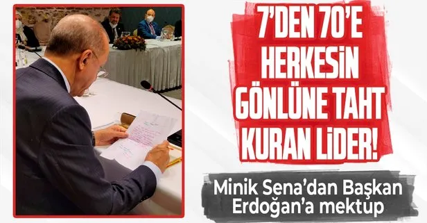 İletişim Başkanı Fahrettin Altun paylaştı: 9 yaşındaki Sena’dan Başkan Recep Tayyip Erdoğan’a mektup